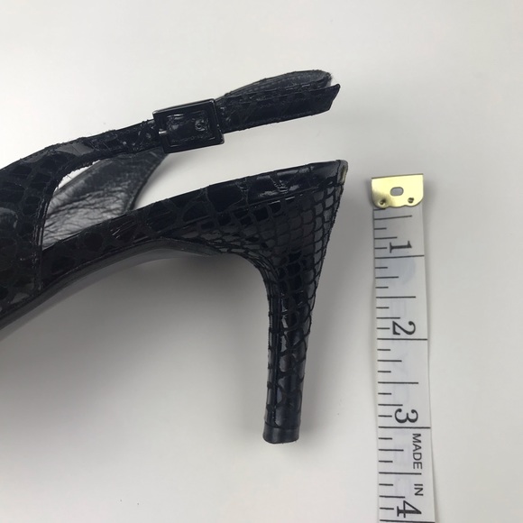 Stuart Weitzman Black Pointy Toe Slingback Pumps - Picture 7 of 7